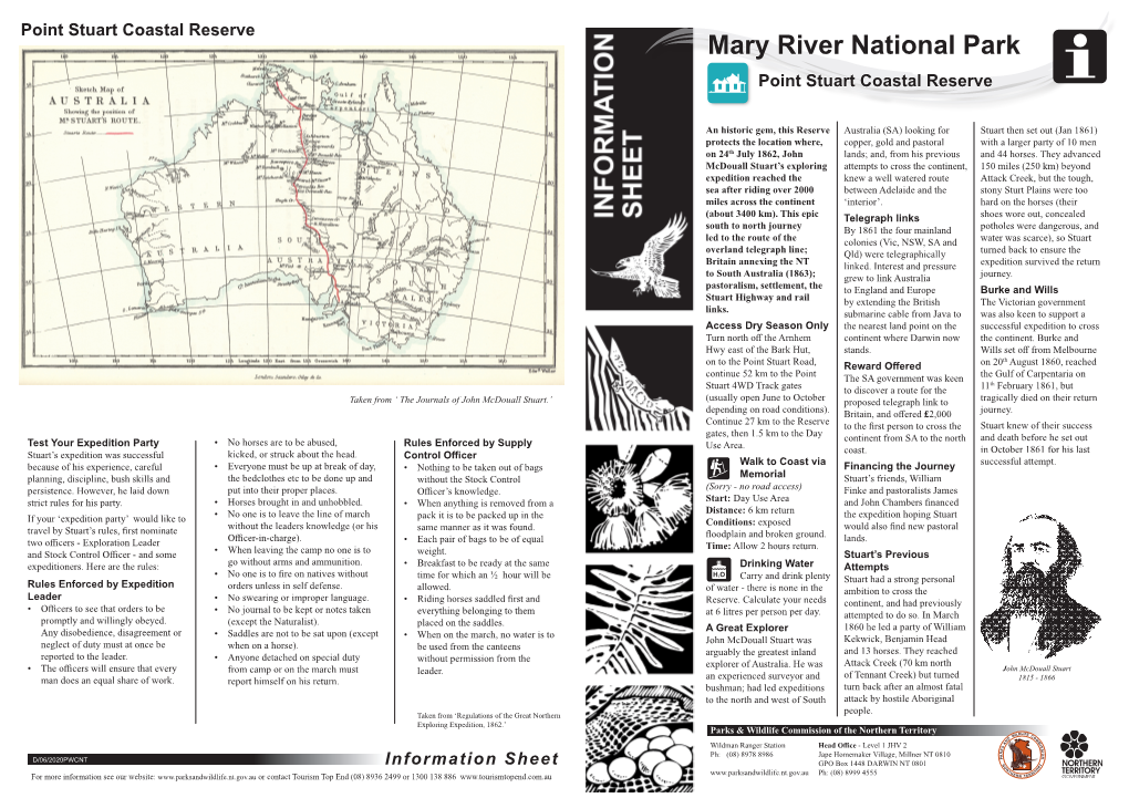 Point Stuart Coastal Reserve Information Sheet