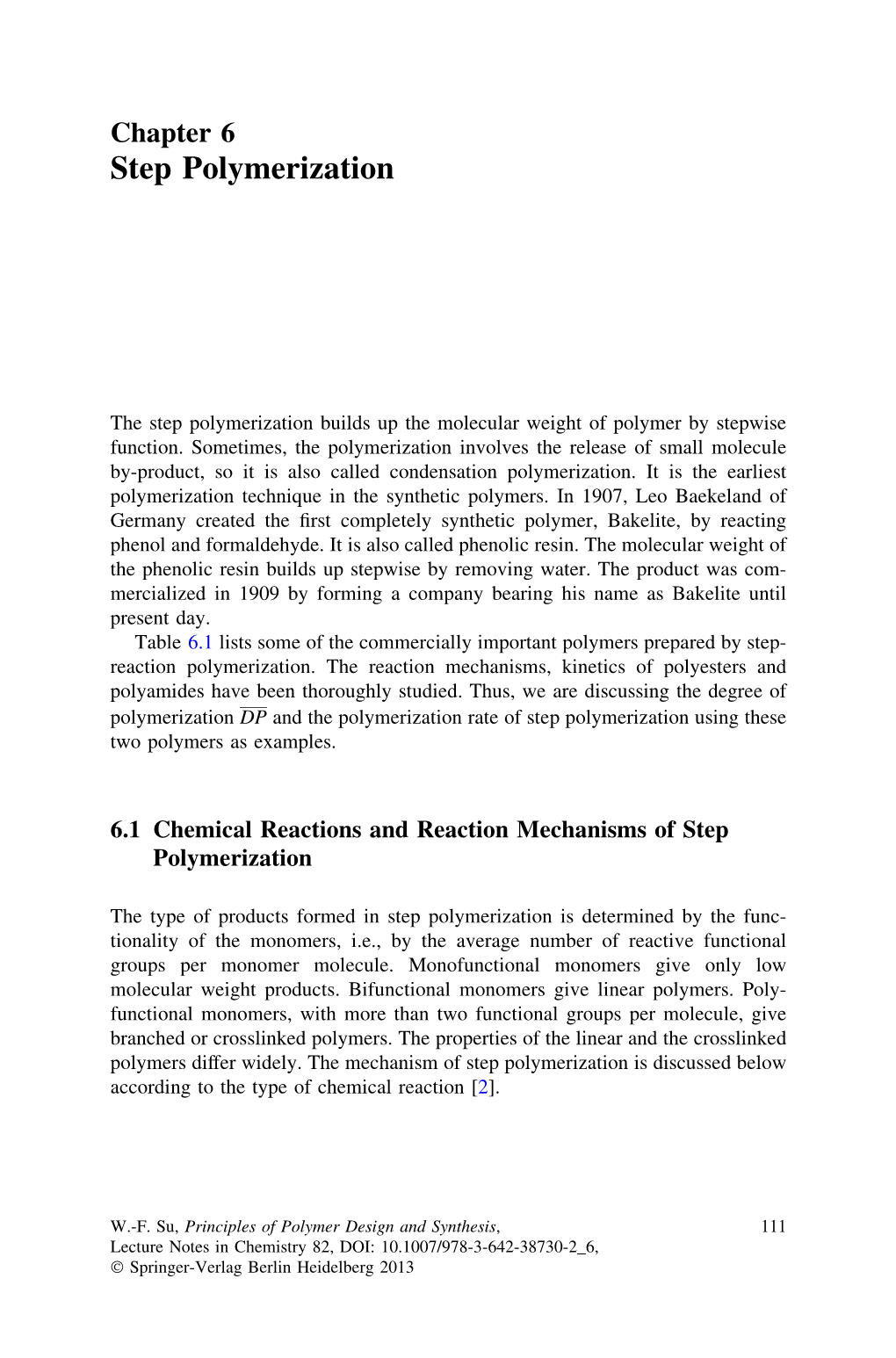 Step Polymerization