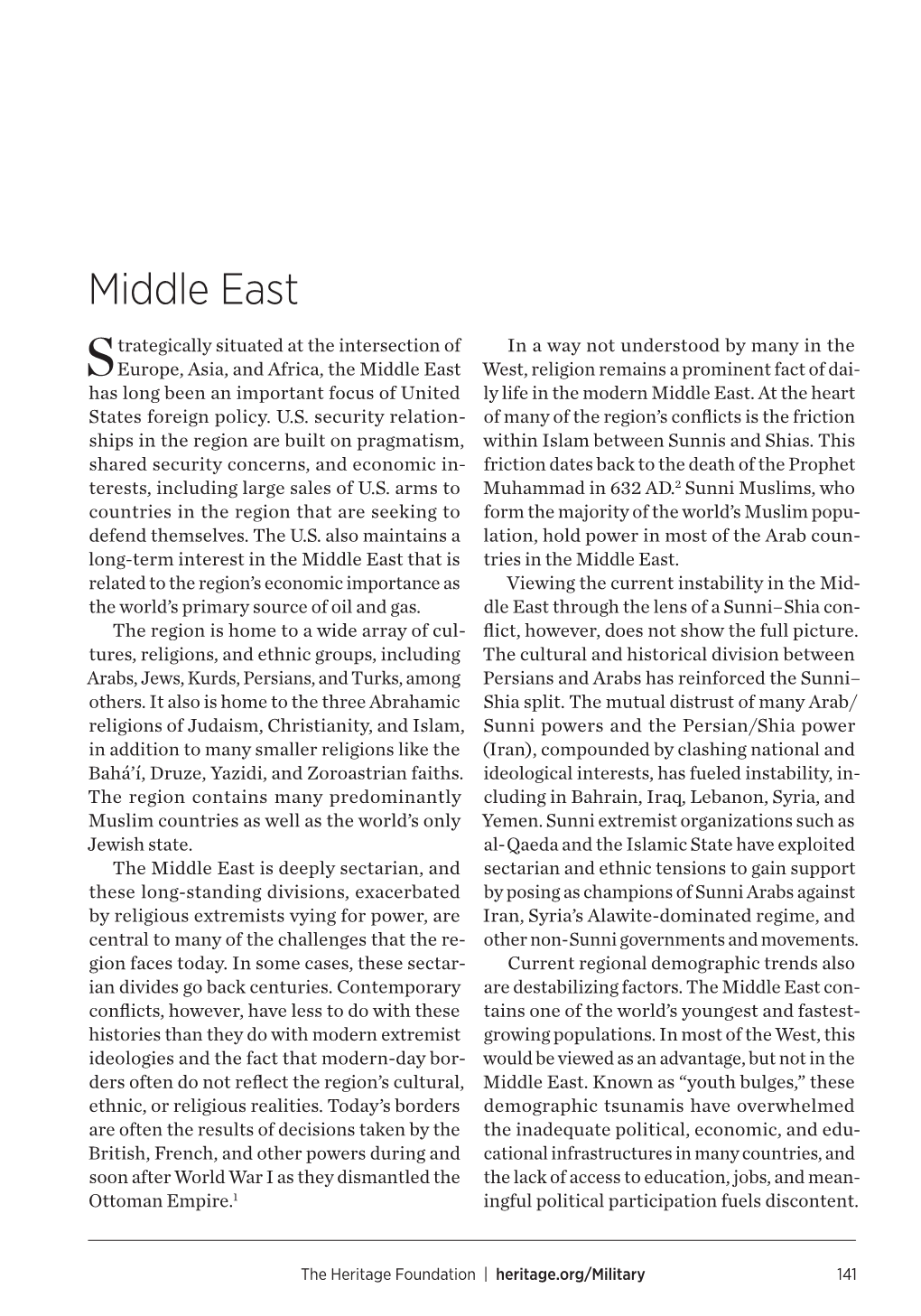 Middle East Factors