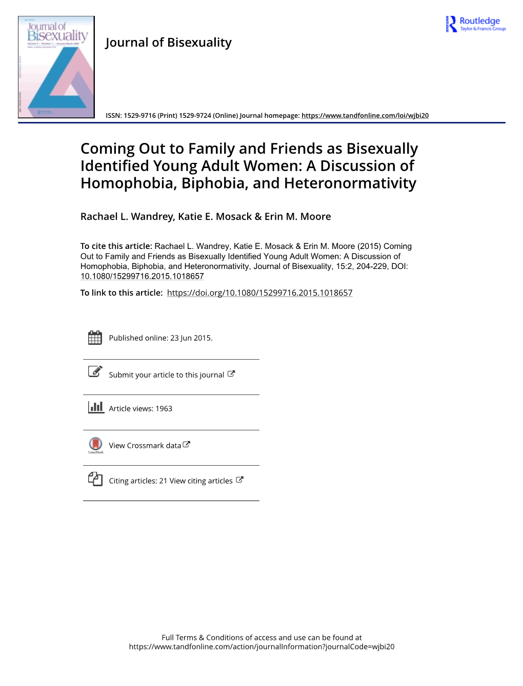 A Discussion of Homophobia, Biphobia, and Heteronormativity