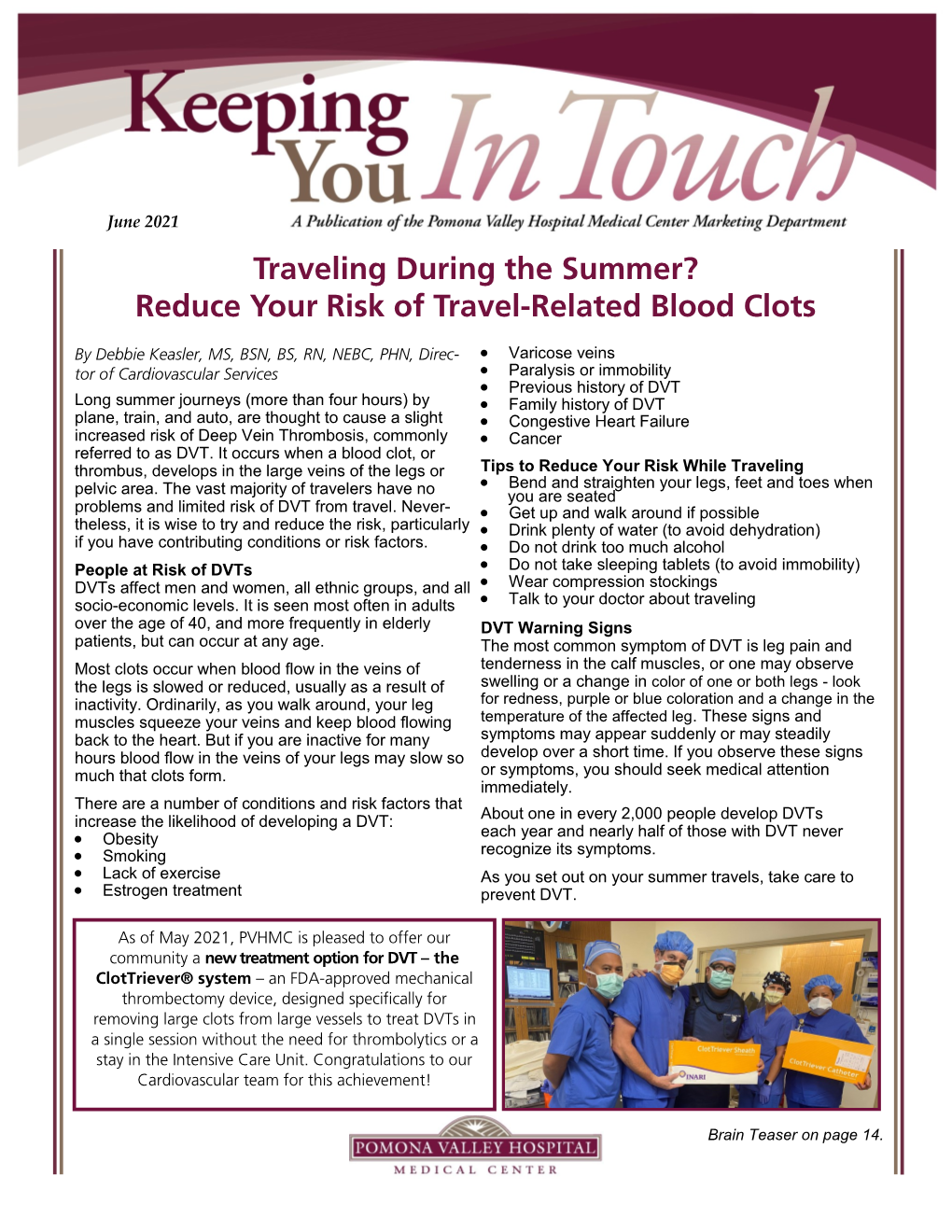 Reduce Your Risk of Travel-Related Blood Clots