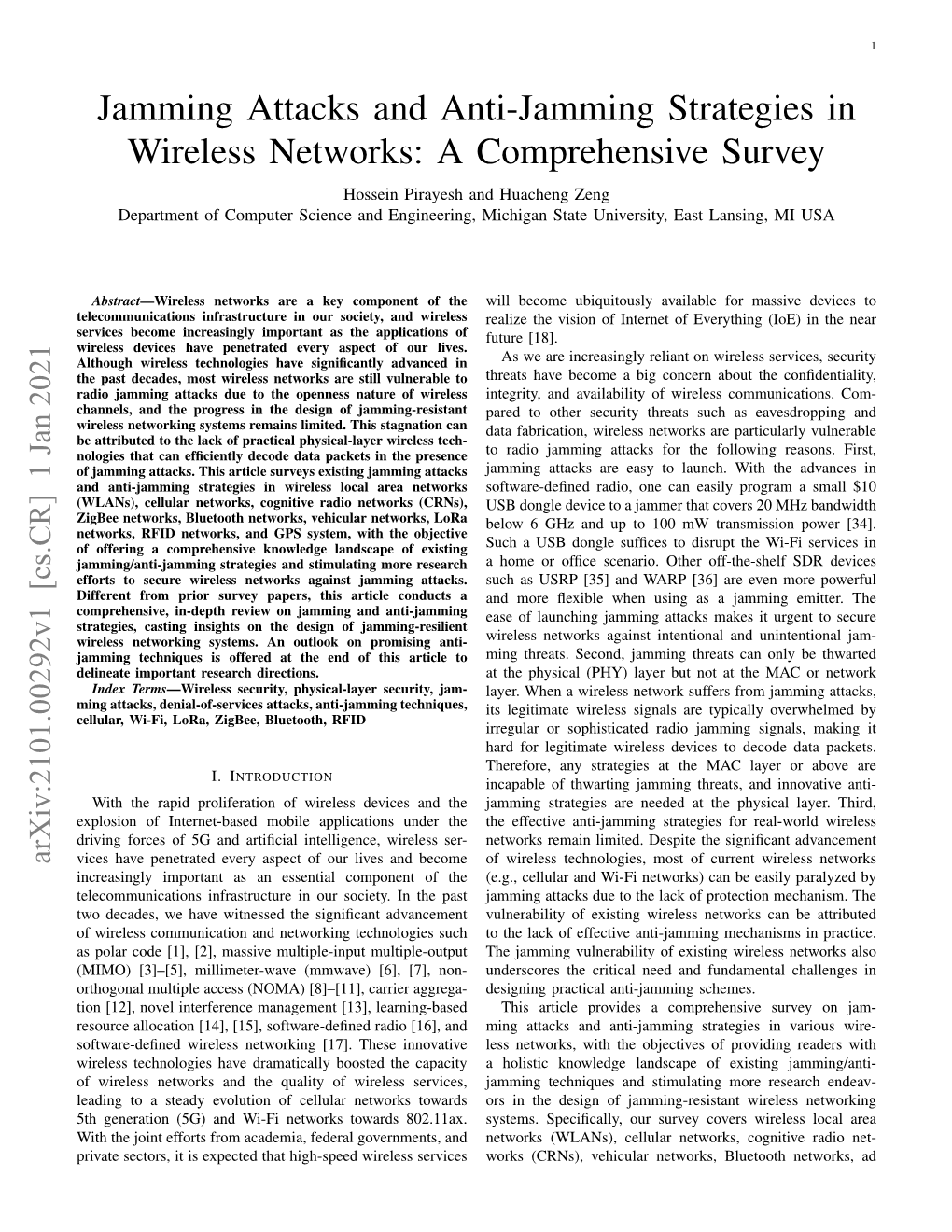 Jamming Attacks and Anti-Jamming Strategies in Wireless Networks