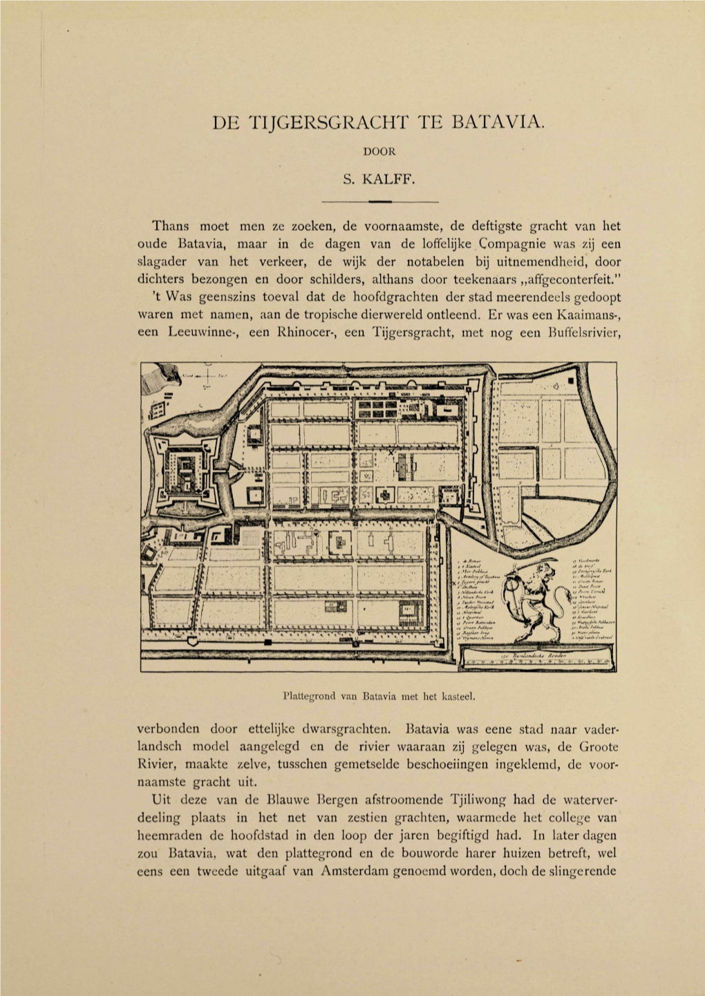 De Tijgersgracht Te Batavia