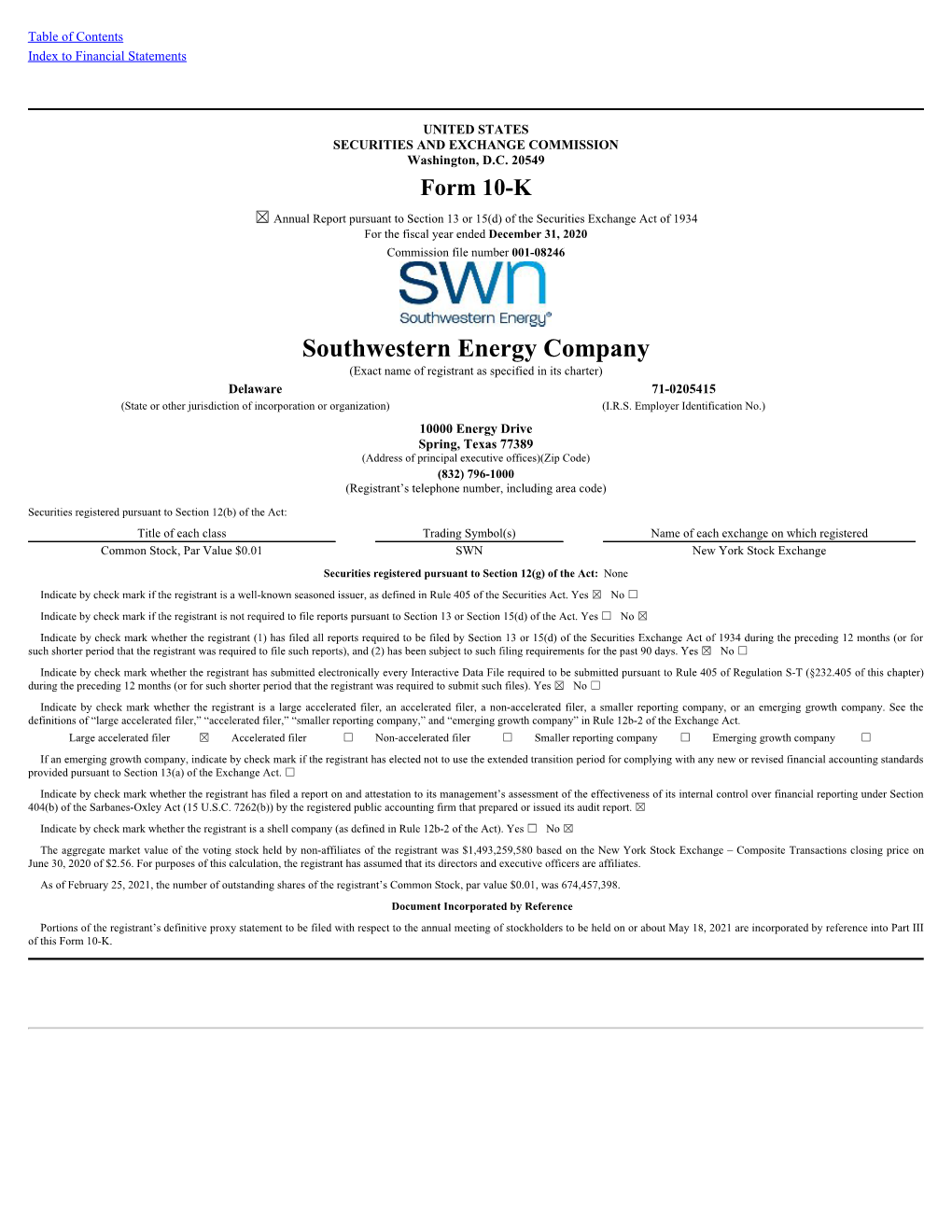 Southwestern Energy Company