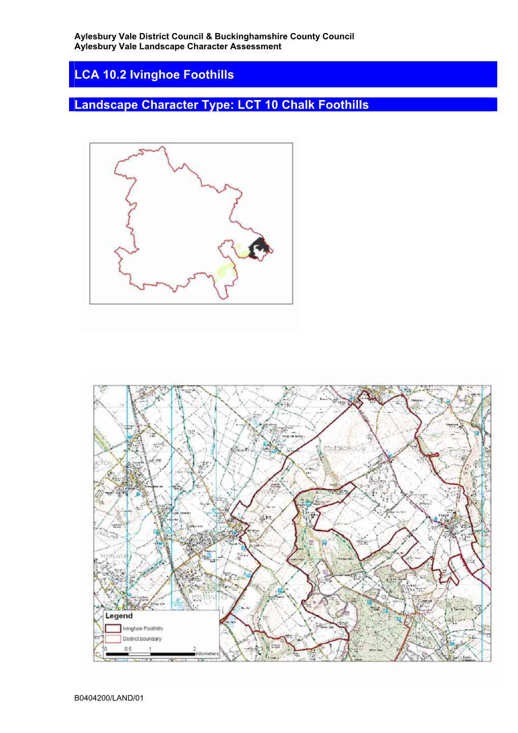 LCA 10.2 Ivinghoe Foothills Landscape Character Type