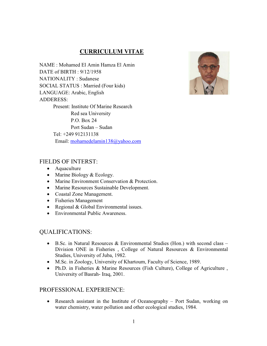 Curriculum Vitae