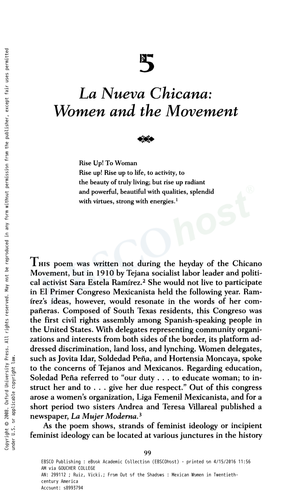La Nueva Chicana: Women and the Movement