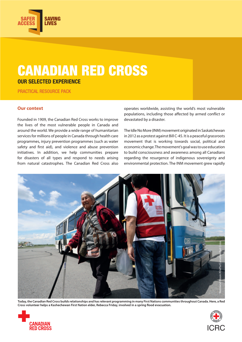 Canadian Red Cross Our Selected Experience Practical Resource Pack