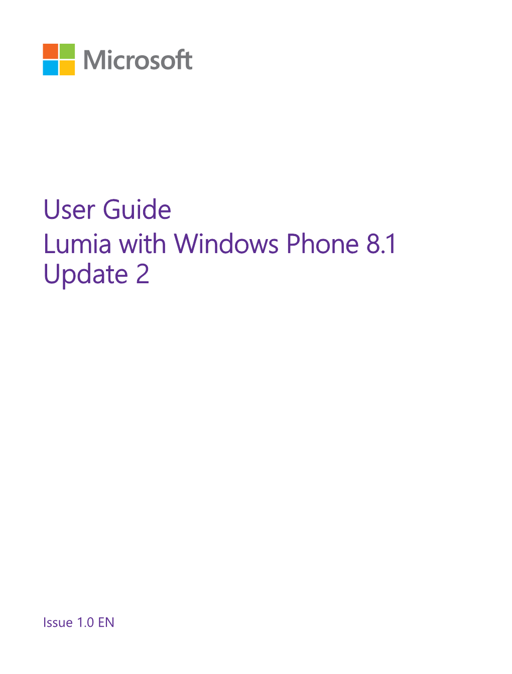 Lumia with Windows Phone 8.1 Update 2 User Guide