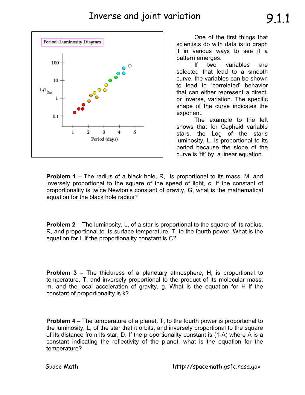 Inverse and Joint Variation 9.1.1