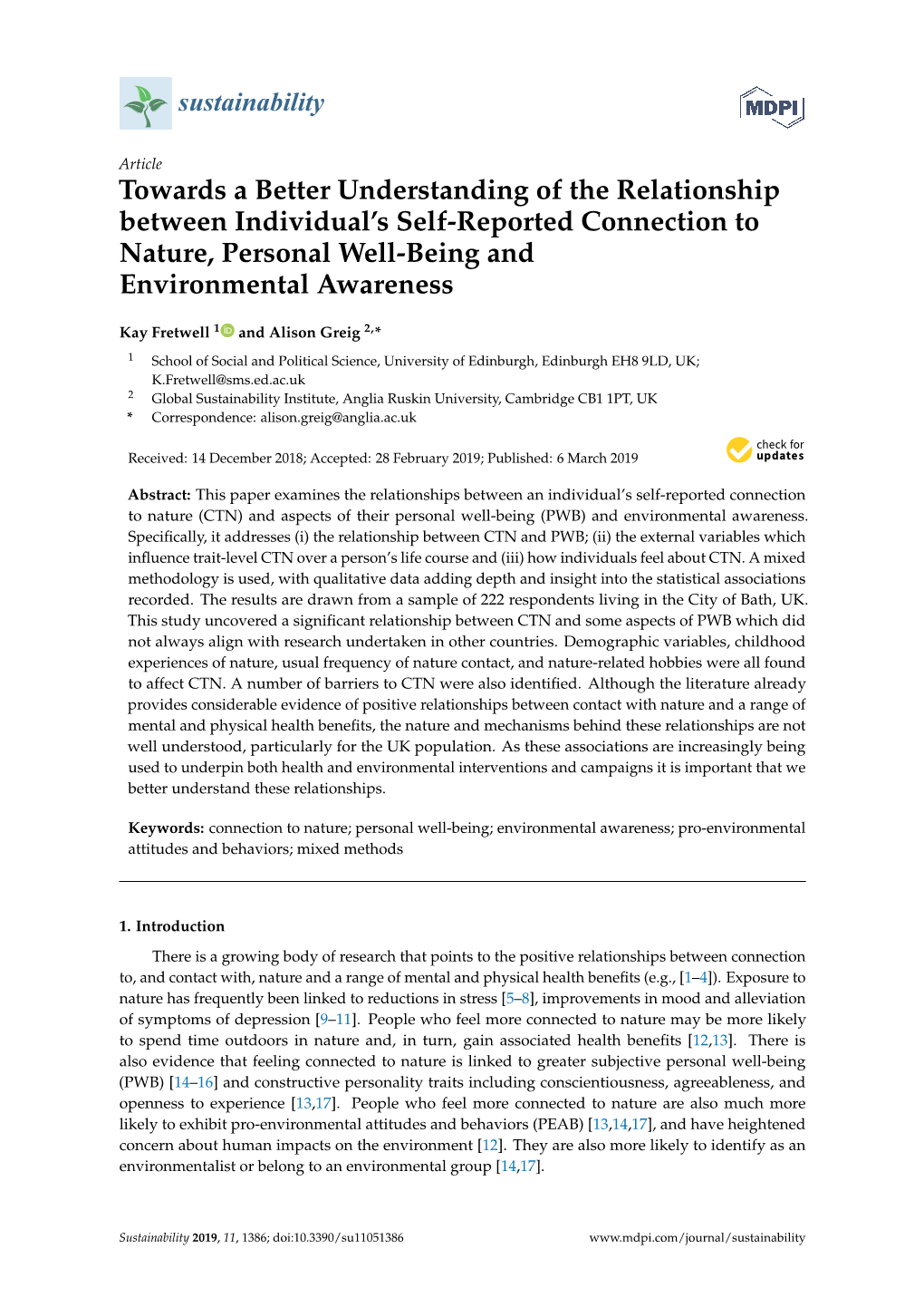 Towards a Better Understanding of the Relationship Between Individual's