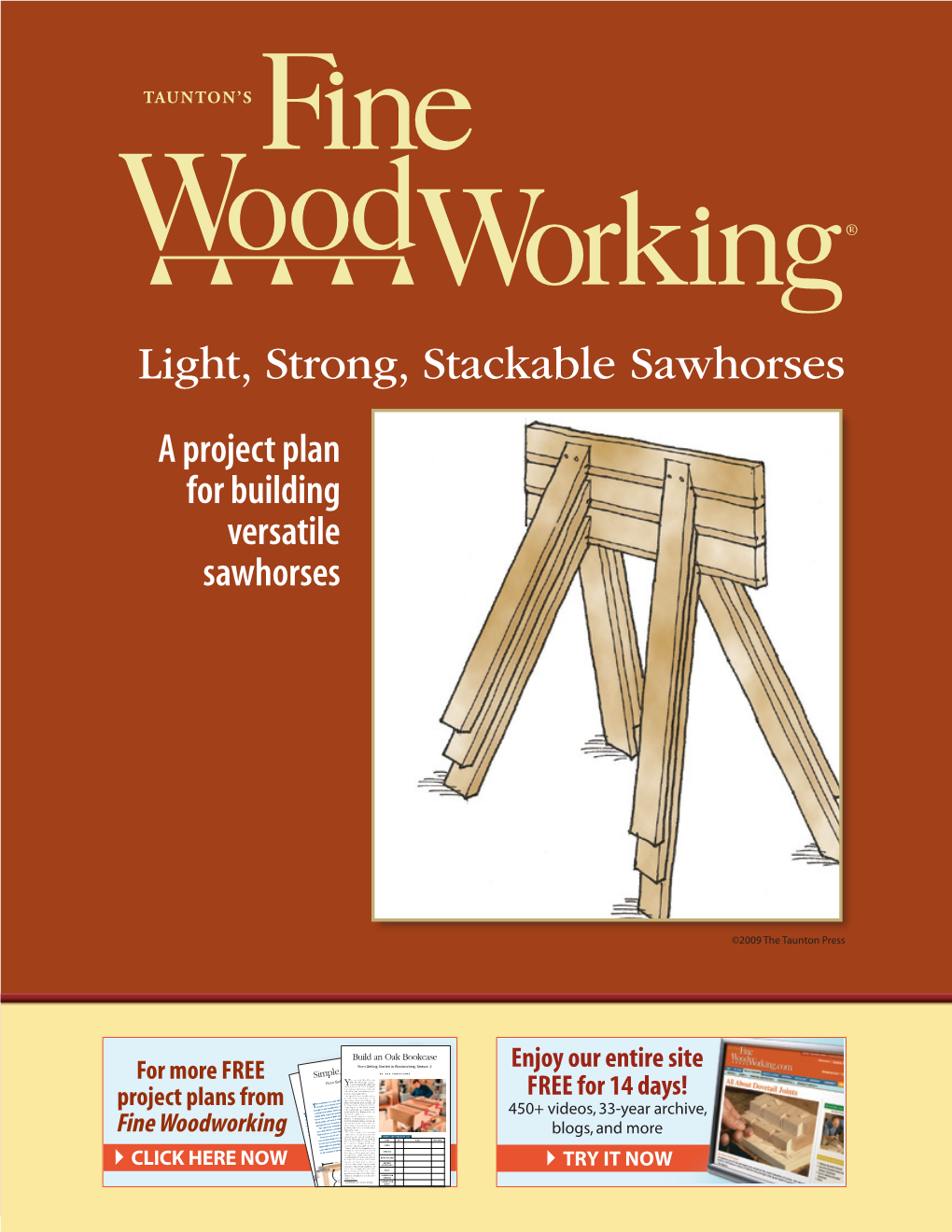 Light, Strong, Stackable Sawhorses