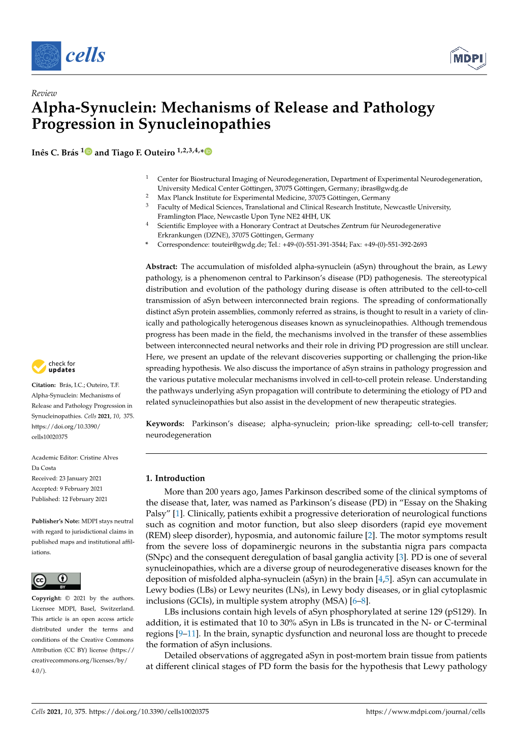 Alpha-Synuclein: Mechanisms of Release and Pathology Progression in Synucleinopathies