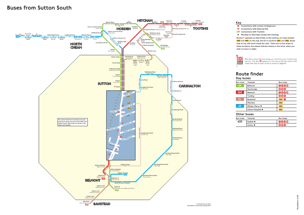 Buses from Sutton South