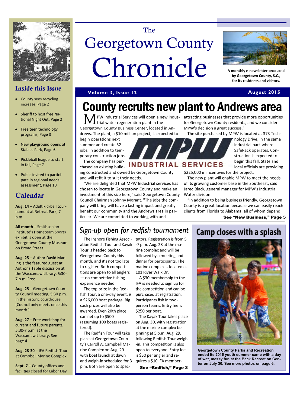 Chronicle by Georgetown County, S.C., for Its Residents and Visitors