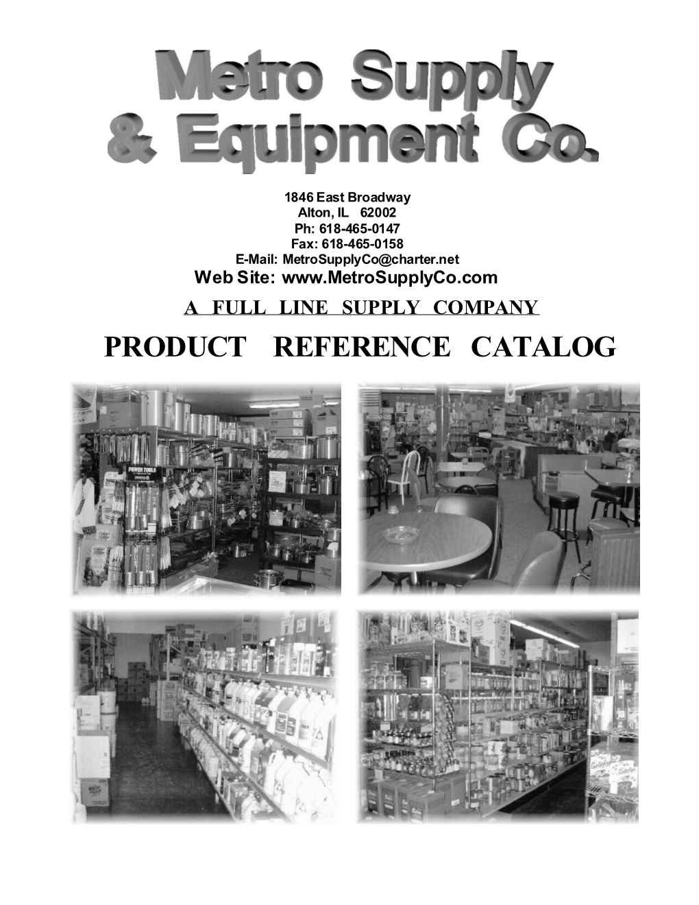 PRODUCT REFERENCE CATALOG FREE DELIVERY We Deliver Free to Designated Metropolitan Areas