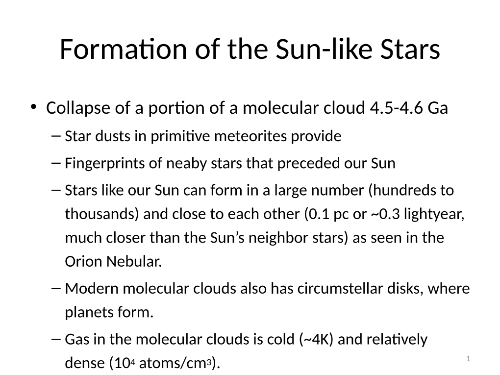 Condensation of the Solar Nebular