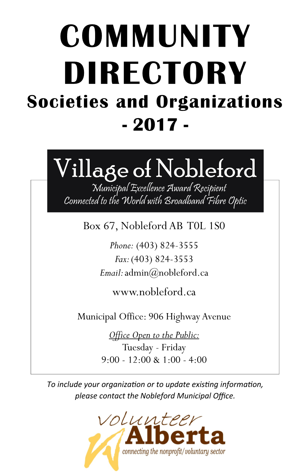 Nobleford Community Directory, 2017