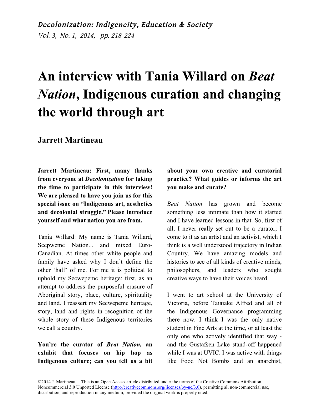 An Interview with Tania Willard on Beat Nation, Indigenous Curation and Changing the World Through Art