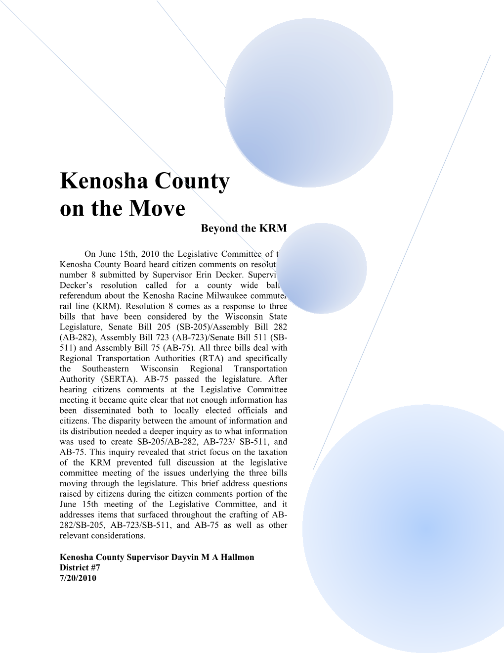 Kenosha County on the Movex