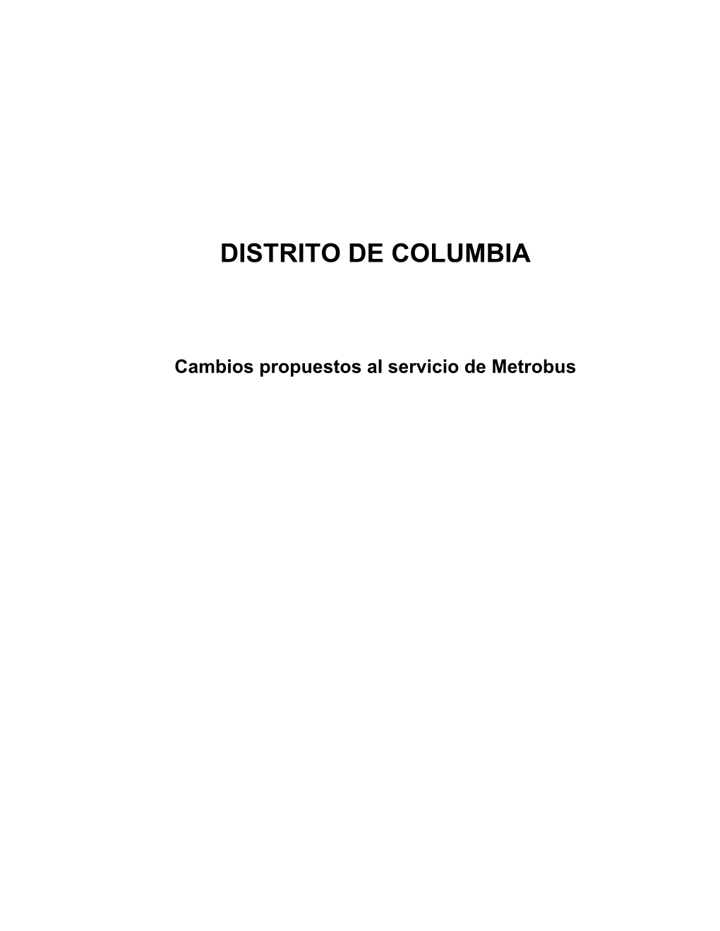 Distrito De Columbia