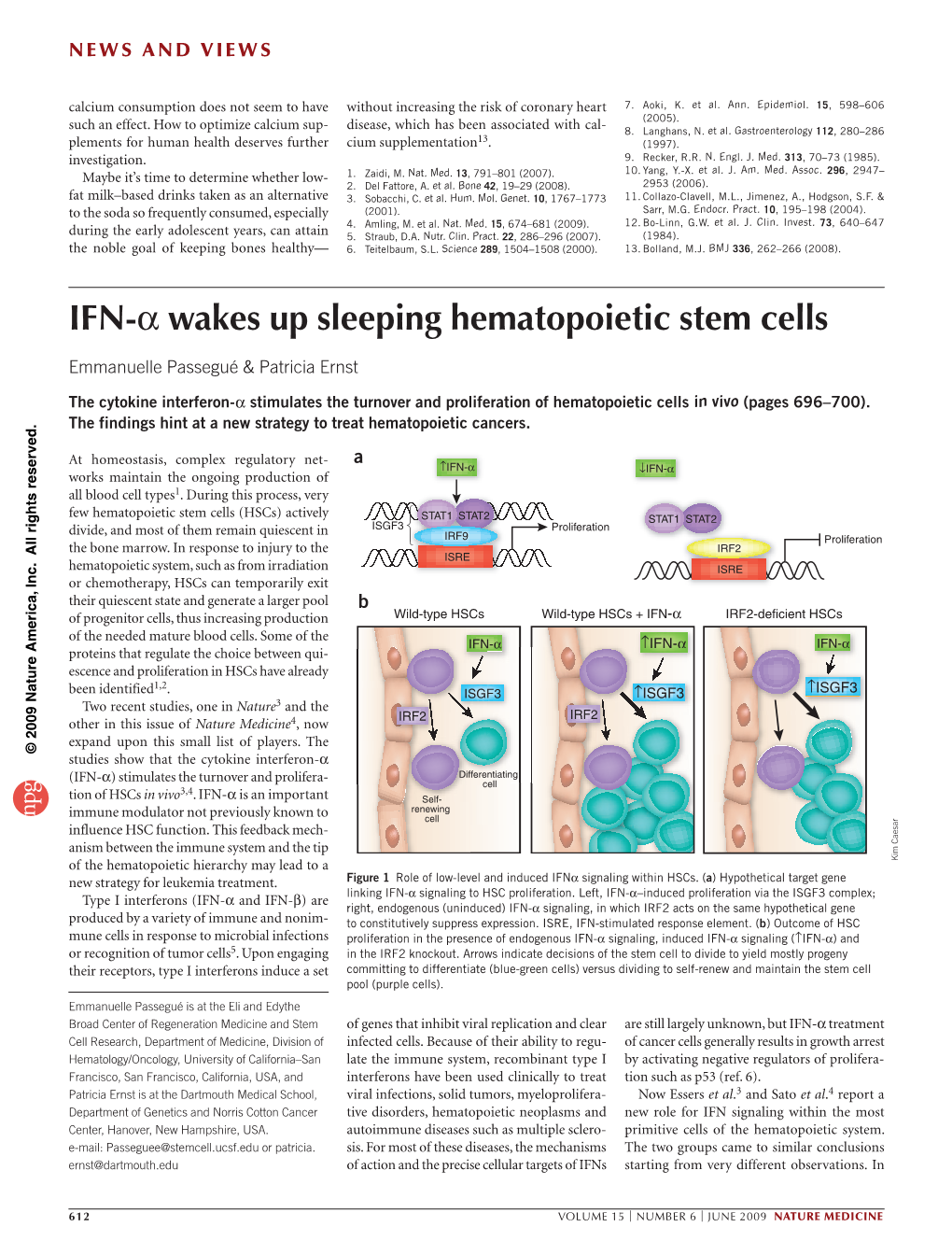 IFN-Α Wakes up Sleeping Hematopoietic Stem Cells