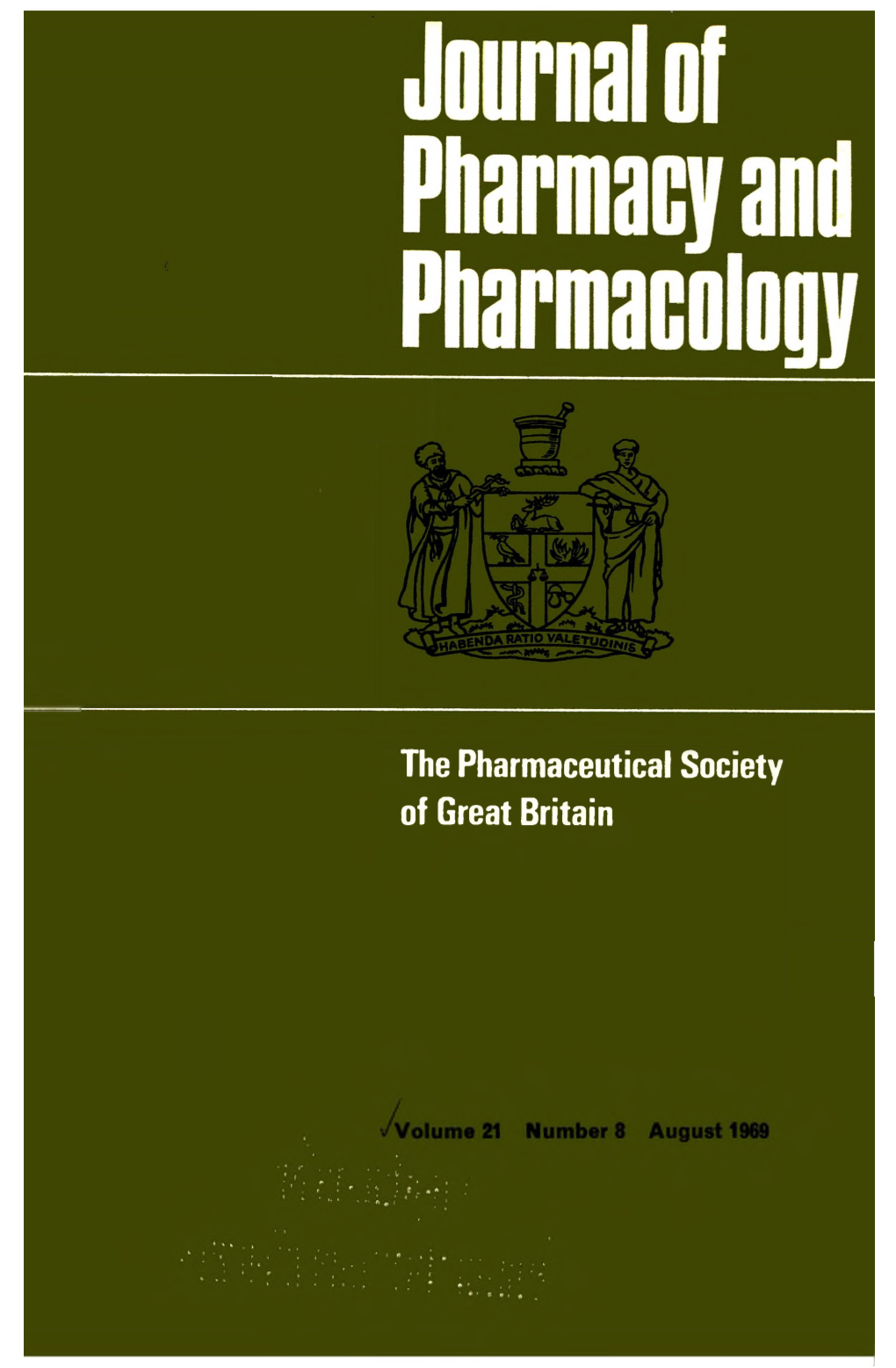 Journal of Pharmacy and Pharmacology 1969 Volume.21 No.8