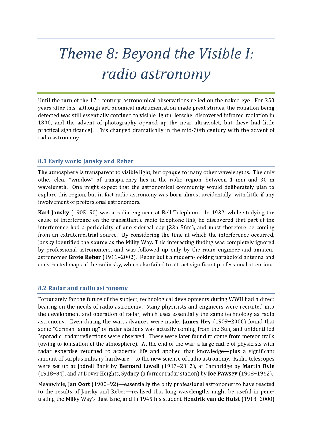 Radio Astronomy