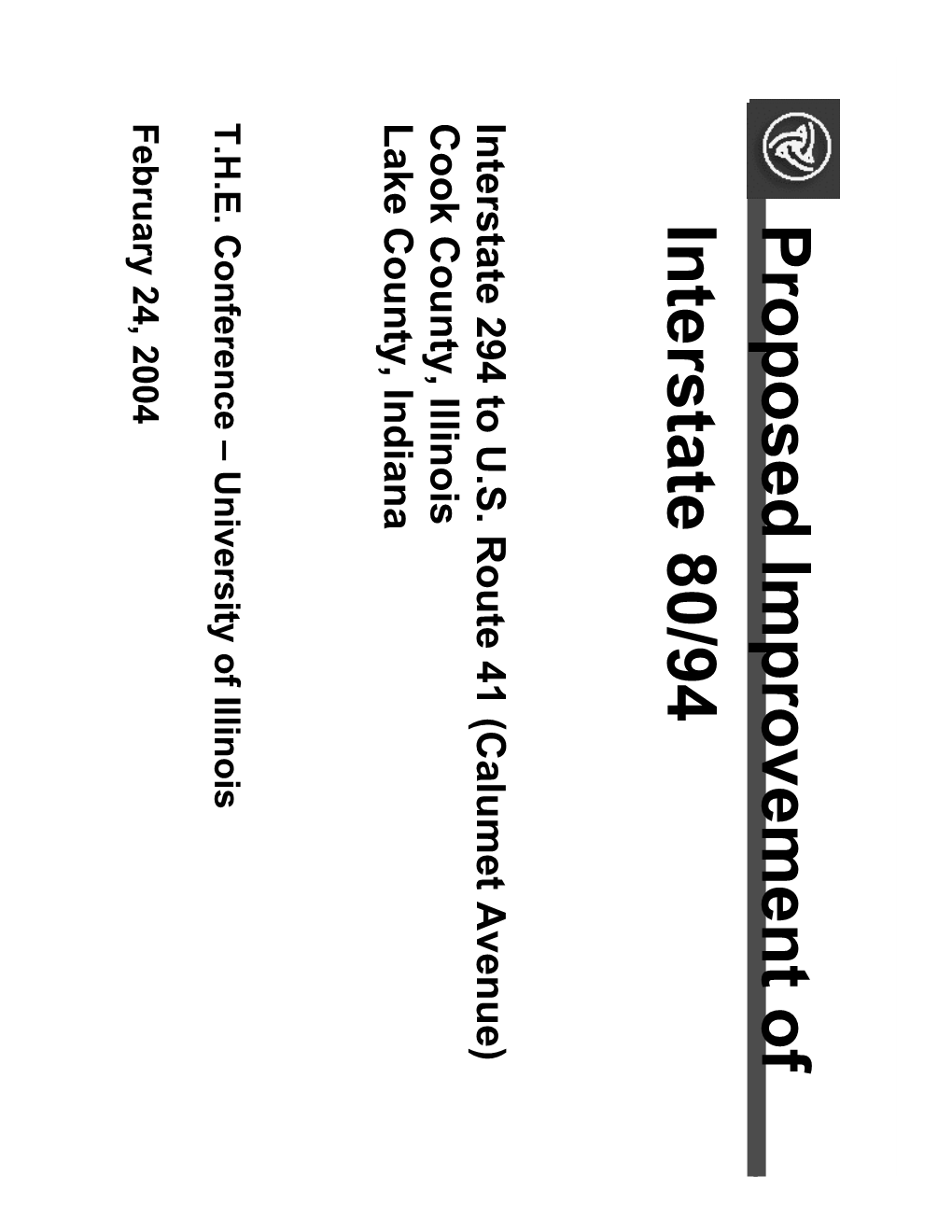 Proposed Improvement of Interstate 80/94