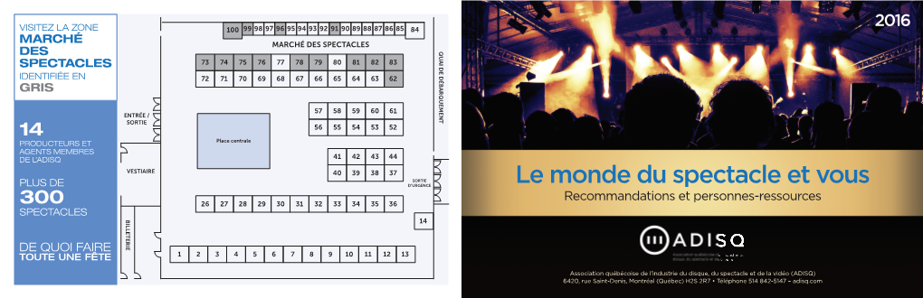 Le Monde Du Spectacle Et Vous Recommandations Et Personnes-Ressources 300 26 27 28 29 30 31 32 33 34 35 36 SPECTACLES BILLETERIE 14