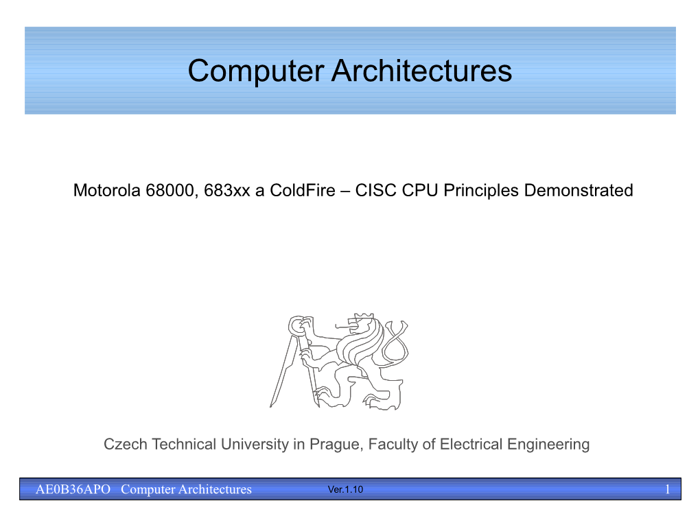 Computer Architectures