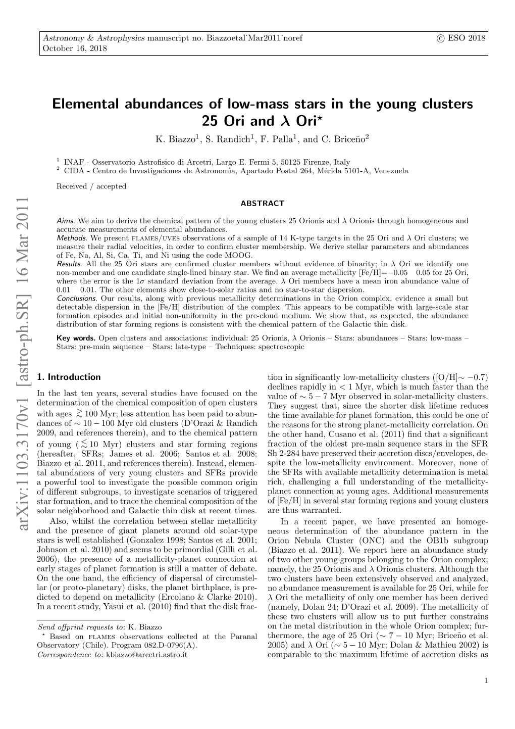 Elemental Abundances of Low-Mass Stars in the Young Clusters 25 Ori