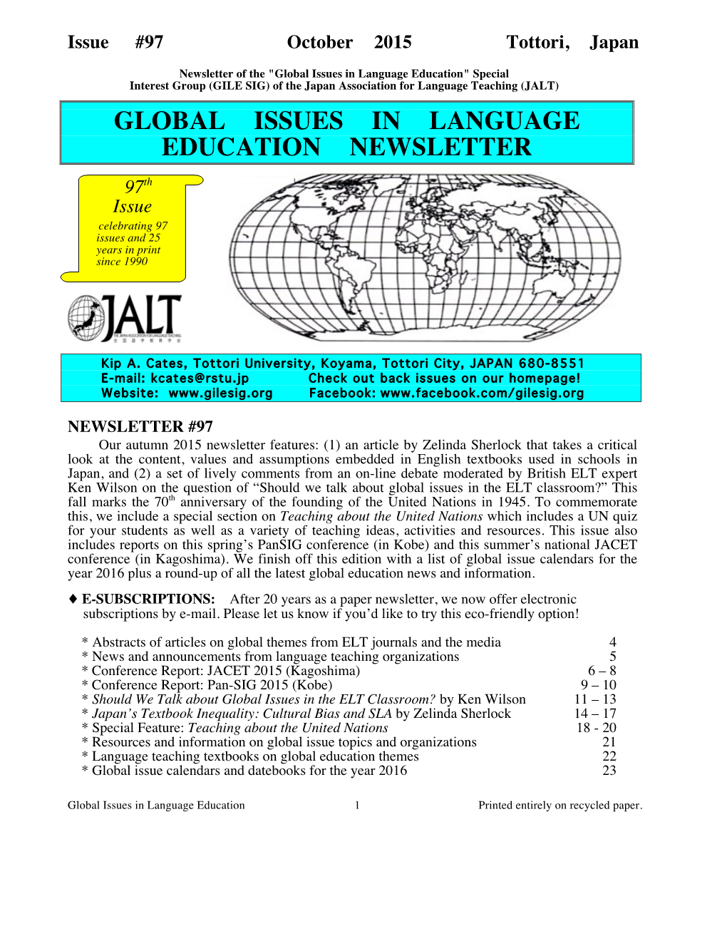 GILE Newsletter #97 (E-Version)