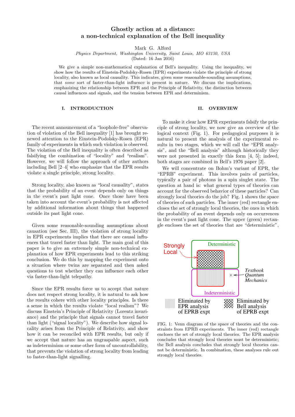 A Non-Technical Explanation of the Bell Inequality Eliminated by EPR Analysis Eliminated by Bell A