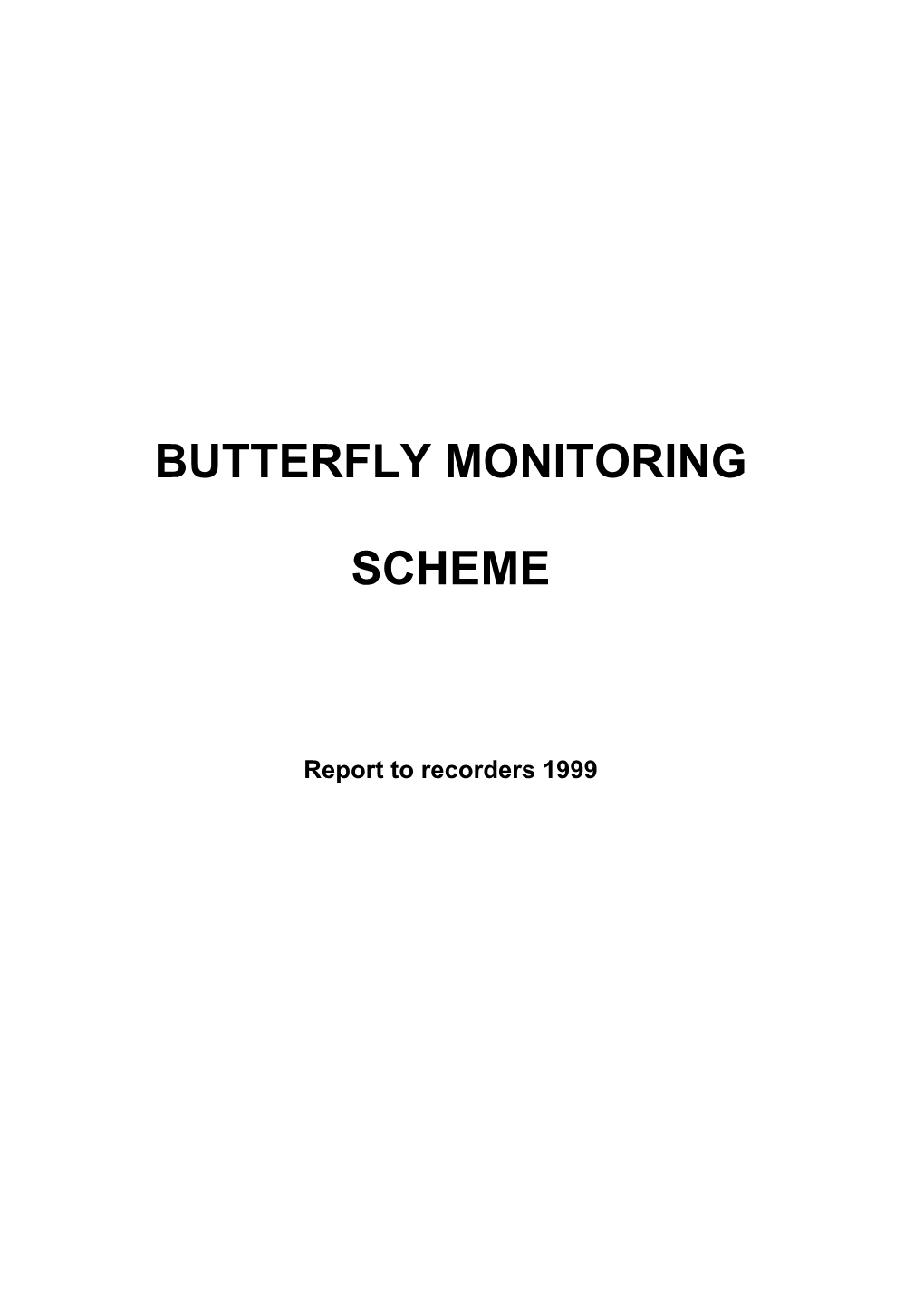 Butterfly Monitoring Scheme