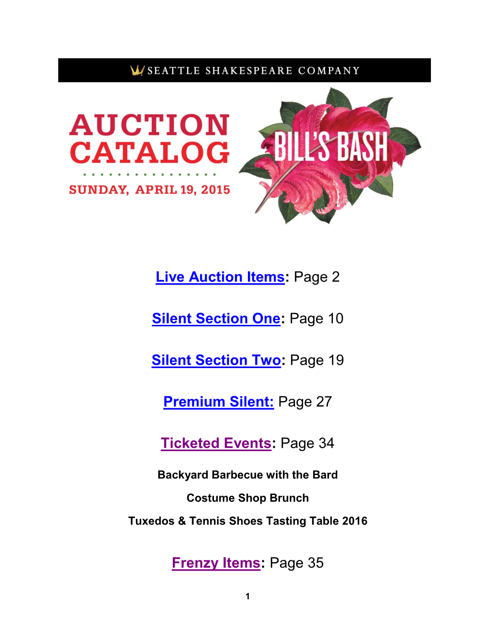 Live Auction Items: Page 2