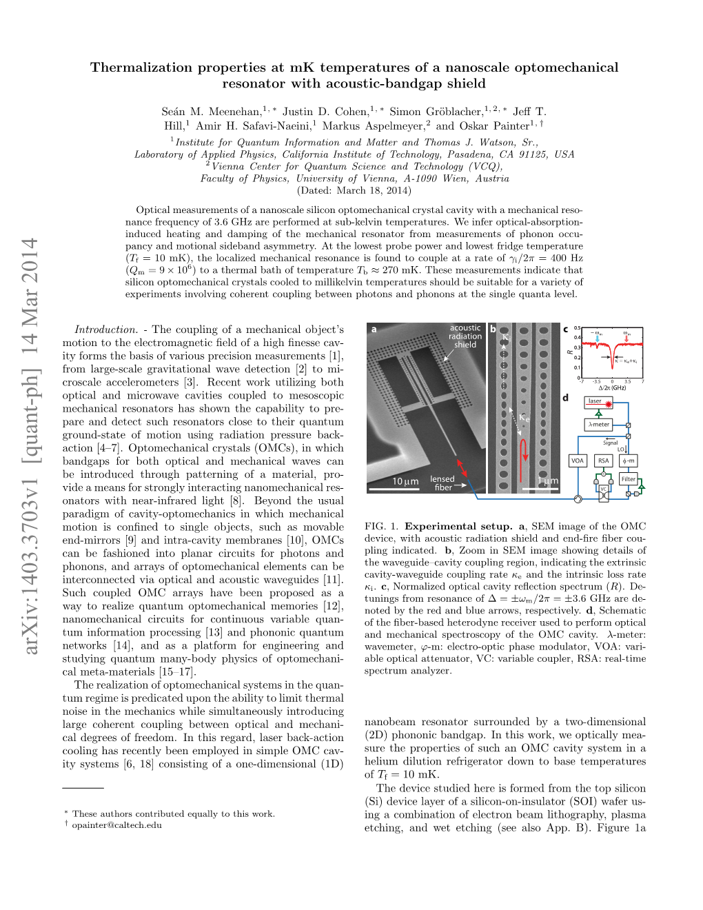 Arxiv:1403.3703V1 [Quant-Ph]