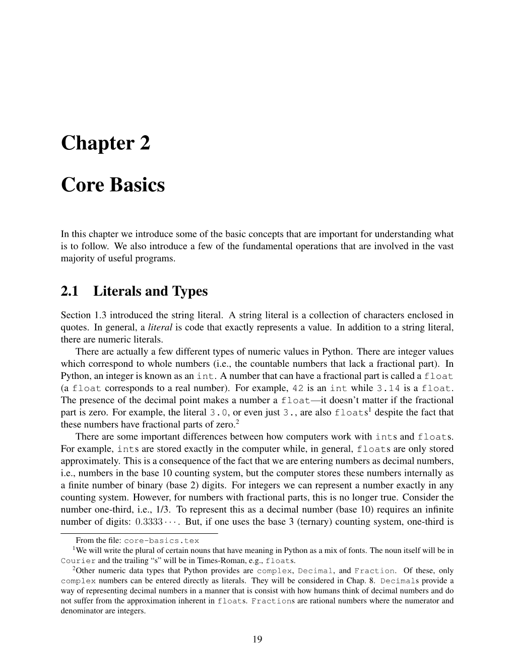 Chapter 2 Core Basics