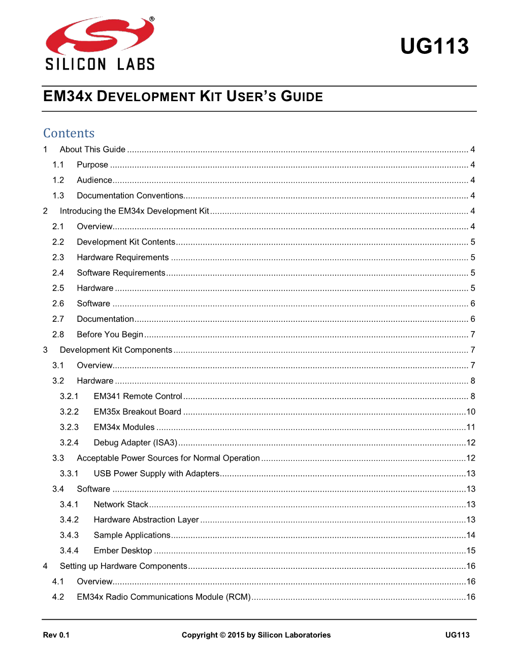 Ember Em35x Development Kit User Guide