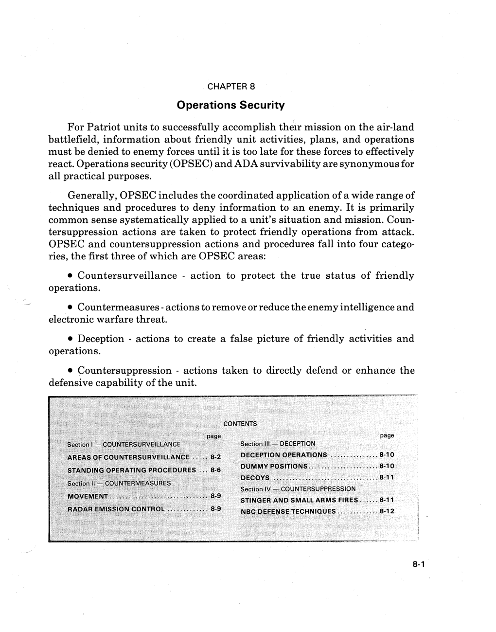 Operations Security for Patriot Units to Successfully Accomplish Their