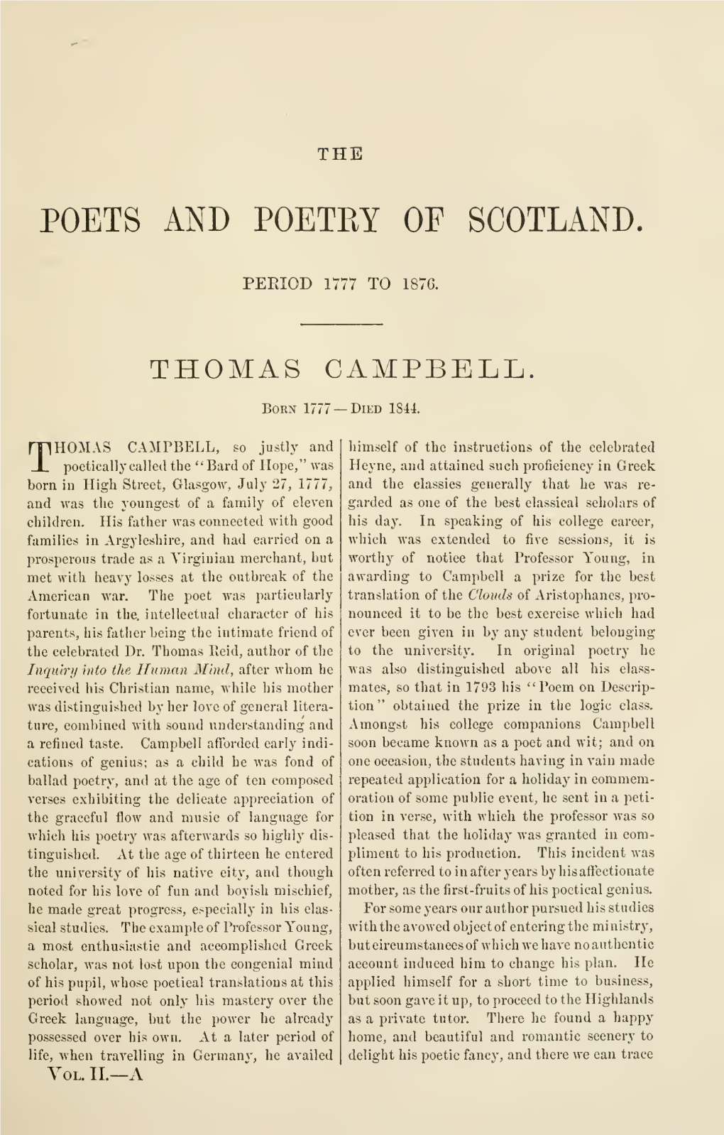 The Poets and Poetry of Scotland