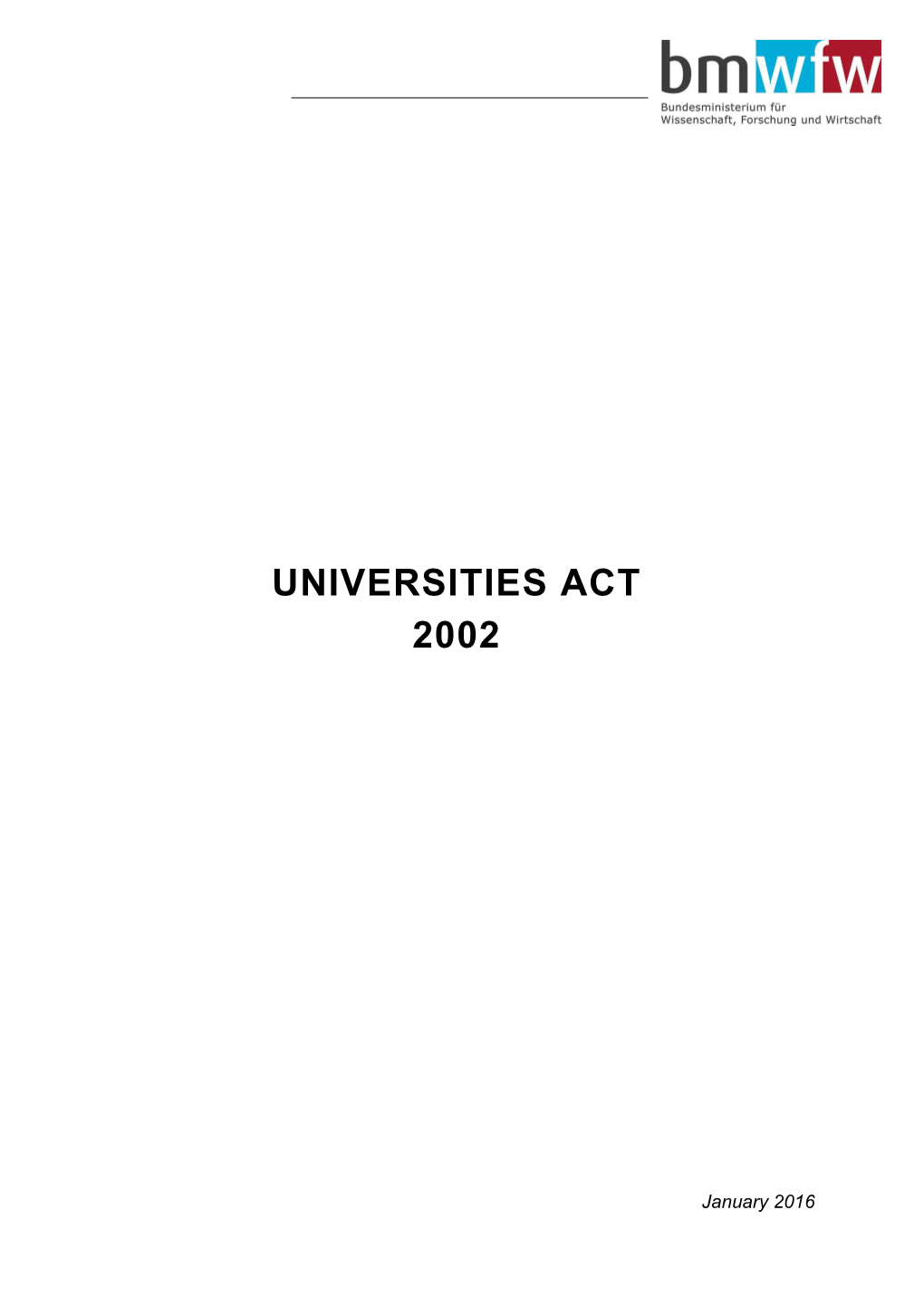 Universities Act 2002