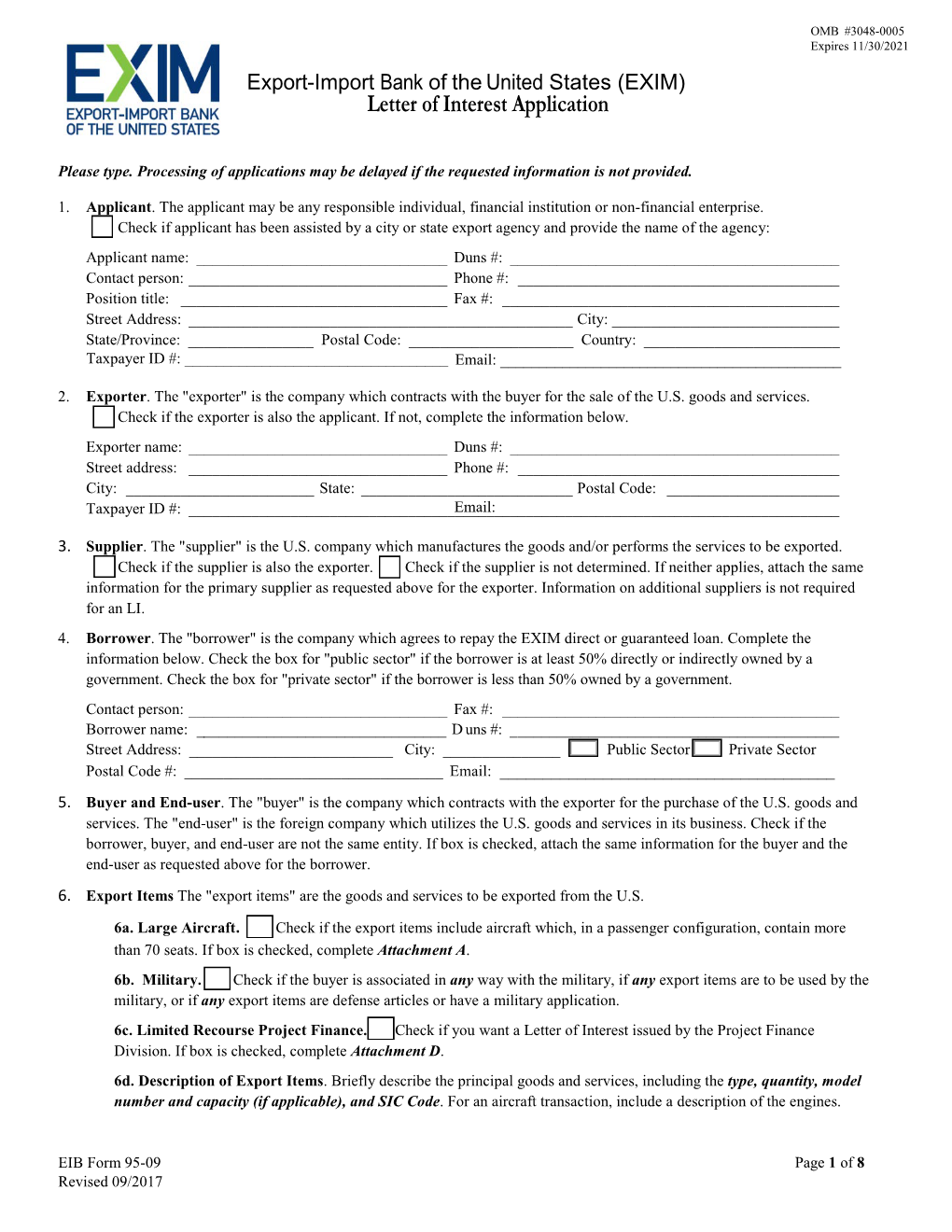 Letter of Interest Application