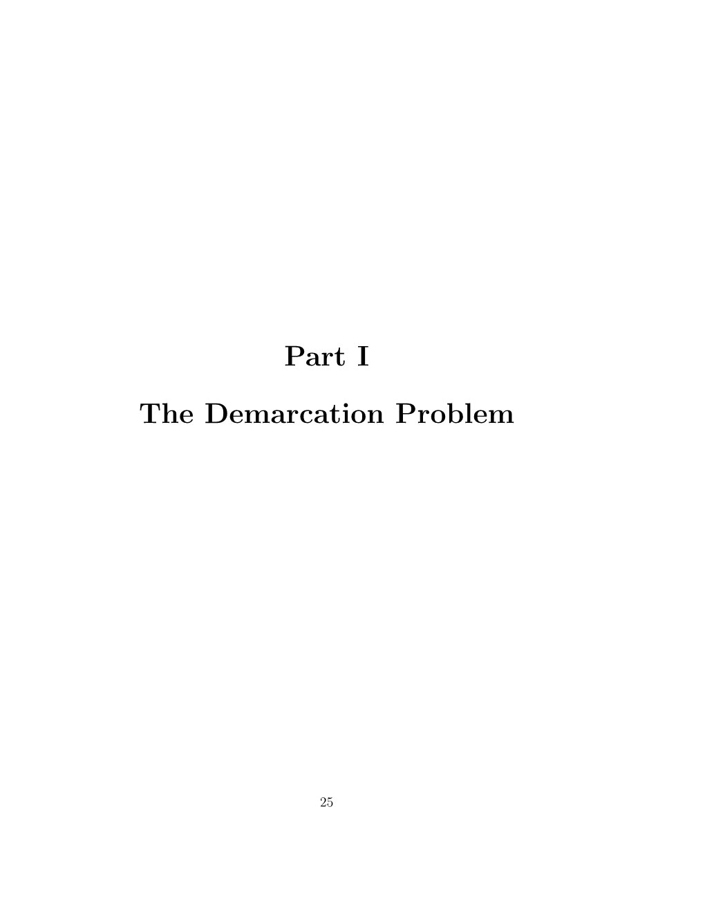 The Demarcation Problem