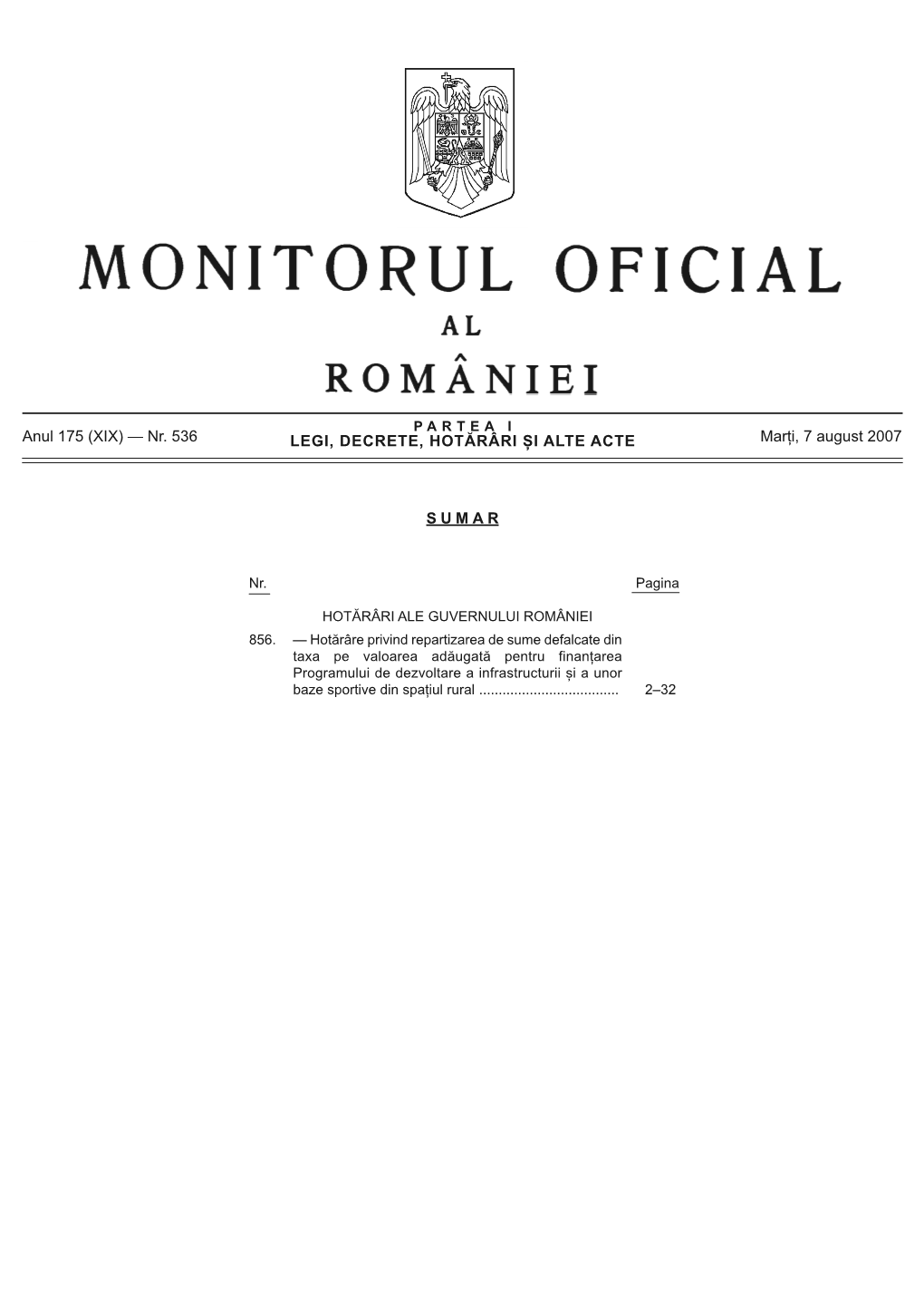 Monitorul Oficial Partea I