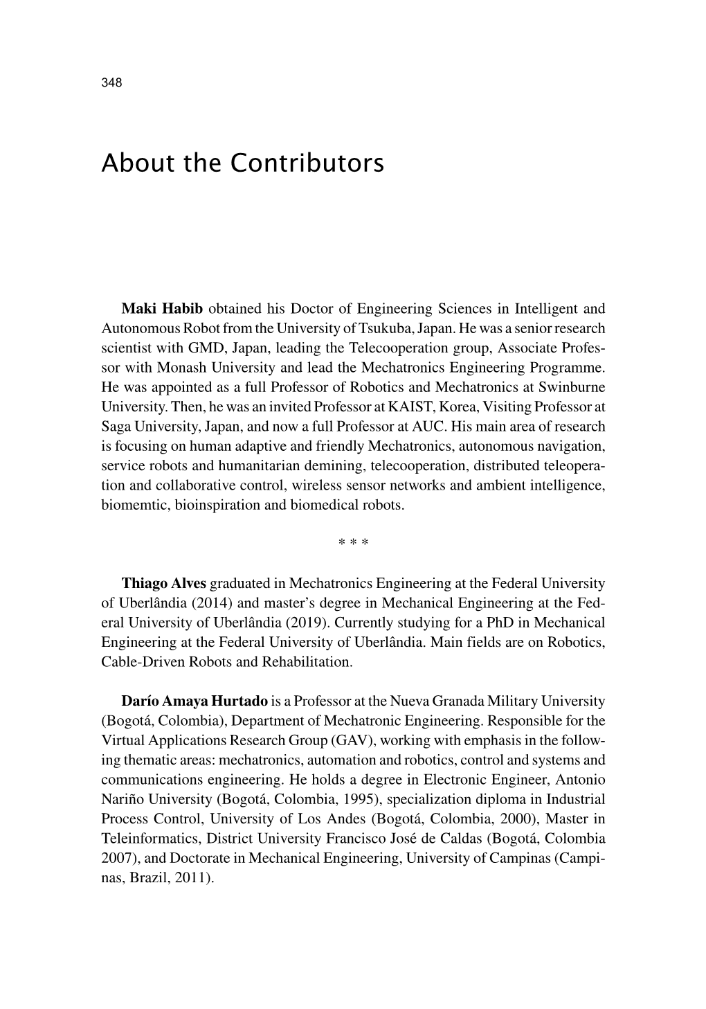 About the Contributors