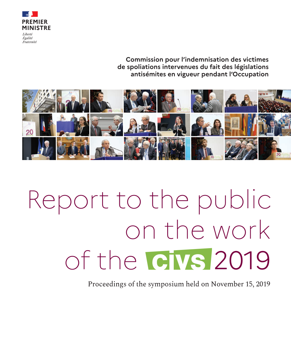 Report to the Public on the Work of the 2019 Proceedings of the Symposium Held on November 15, 2019