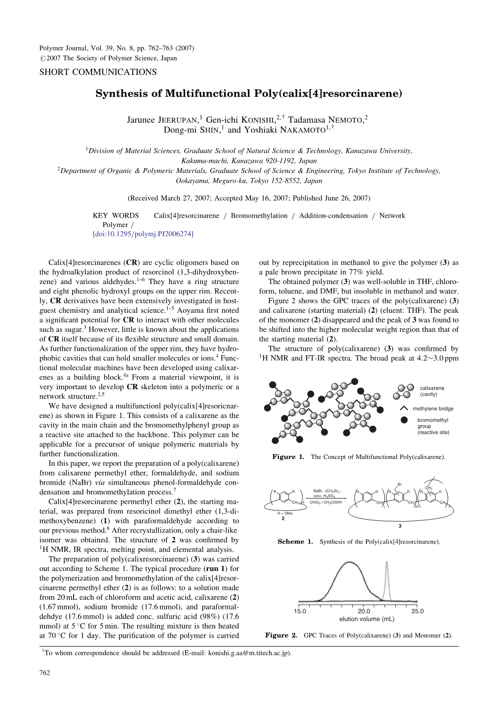 Synthesis of Multifunctional Poly(Calix[4]Resorcinarene)