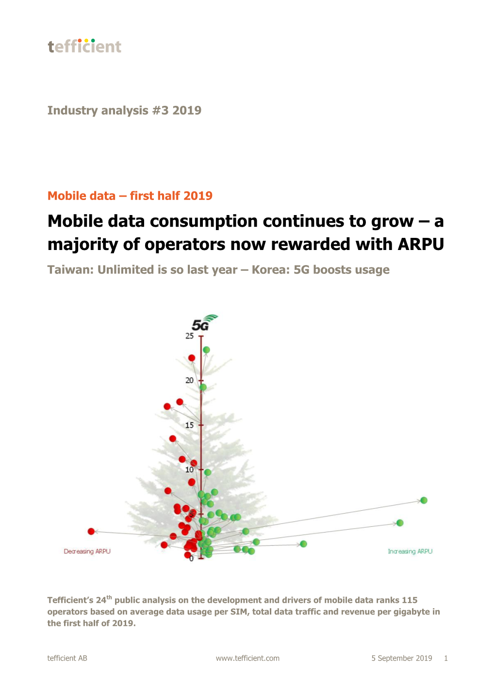 Mobile Data Consumption Continues to Grow – a Majority of Operators Now Rewarded with ARPU