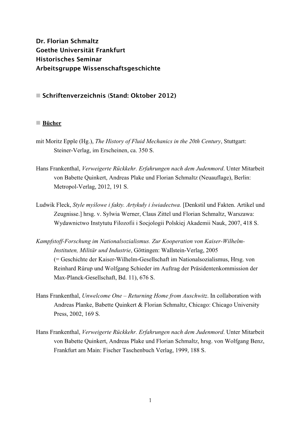 Publikationen Schmaltz 10-2012
